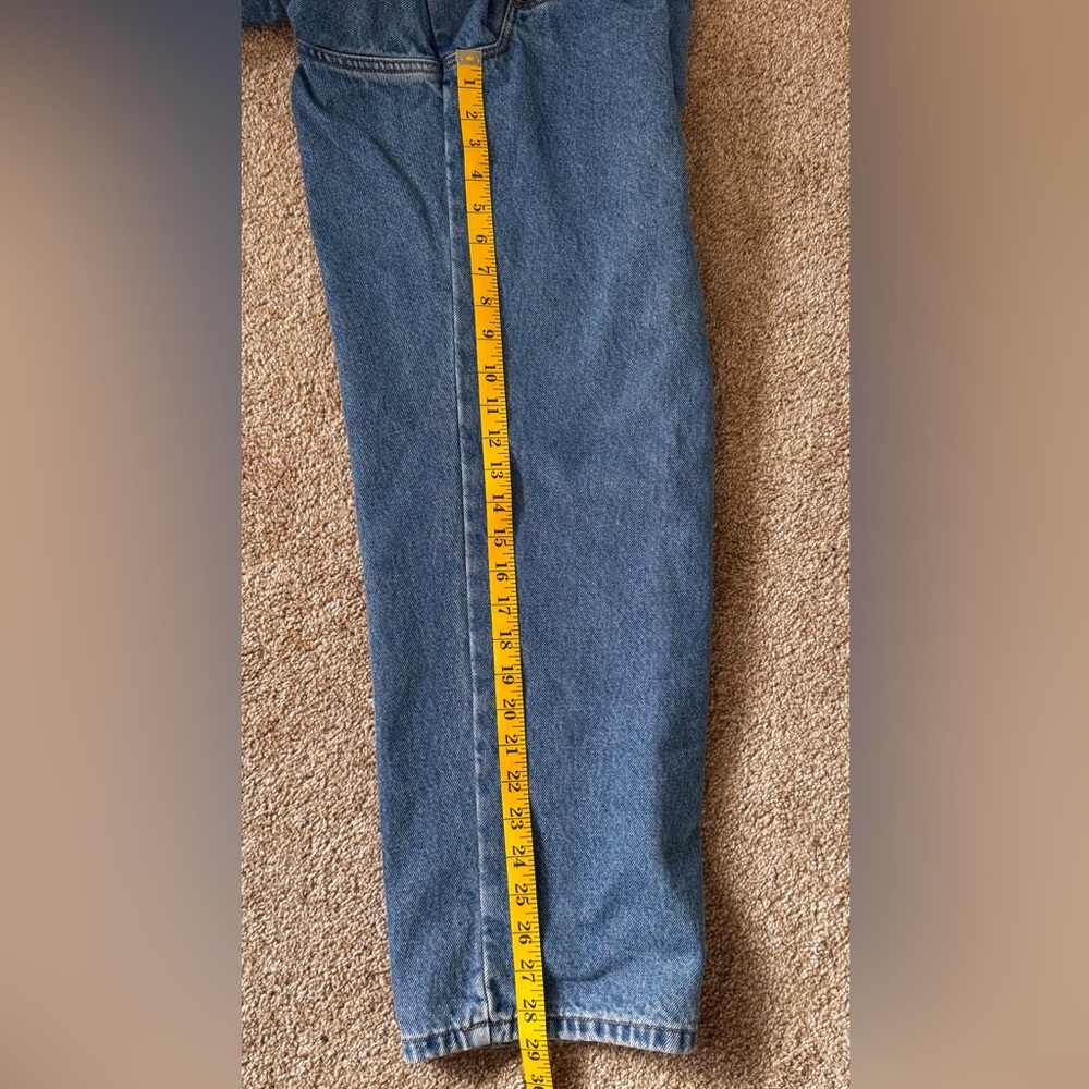 Vintage LL Bean Flannel Lined Jeans Mens 33 x 29 Blue Denim Straight Leg USA 90s - Picture 8 of 12